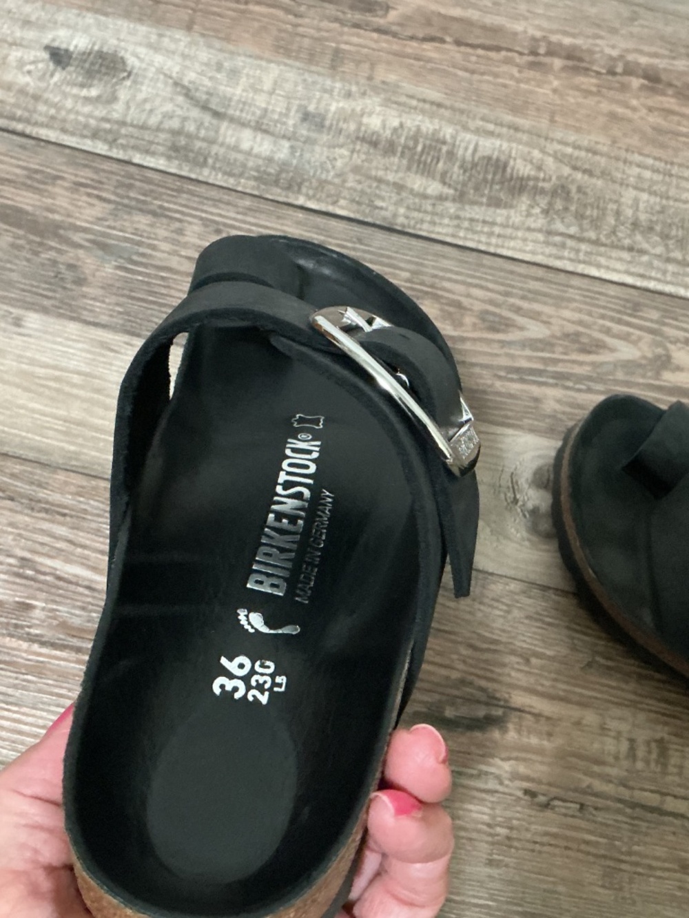 Birkenstock Miramar Big Buckle Black Leather Sandals - 36 - Picture 8 of 9